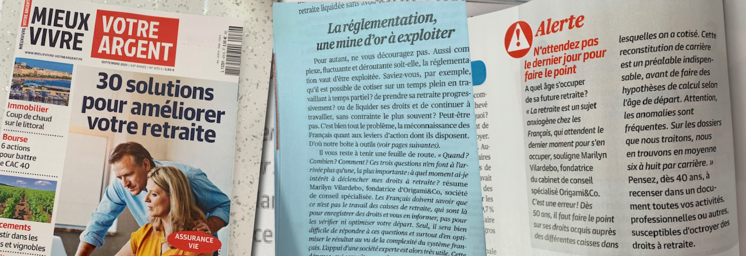 Origami&Co citée dans le dernier numéro de Mieux vivre votre argent !